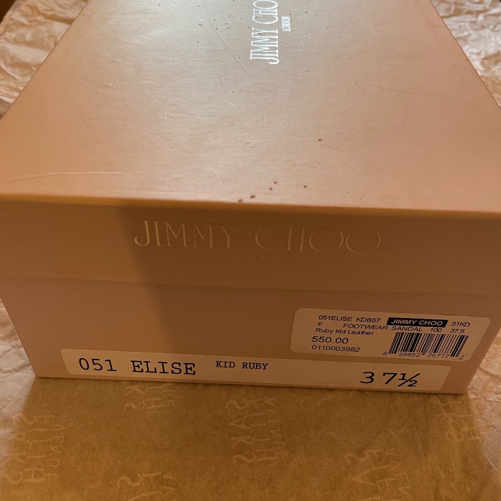 Jimmy Choo Elise Kid Ruby size 7 1/2